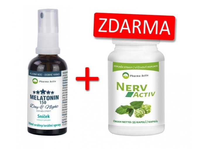 Melatonin sprej + 1x Nerv Activ 55cps. ZDARMA