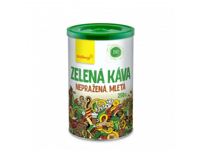 zelena kava neprazena mleta bio 250 g wolfberry