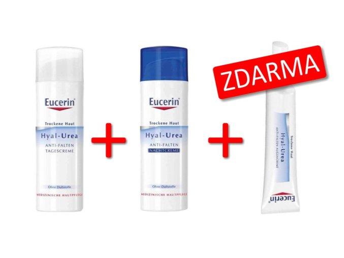 Denní krém Hyal Urea 50 ml + Noční krém Hyal Urea 50 ml + Oční krém Hyal Urea 15 ml