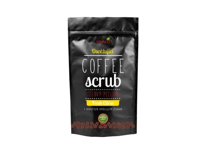 Vivaco Coffee scrub Tělový kávový peeling Svěží citrus 220 g