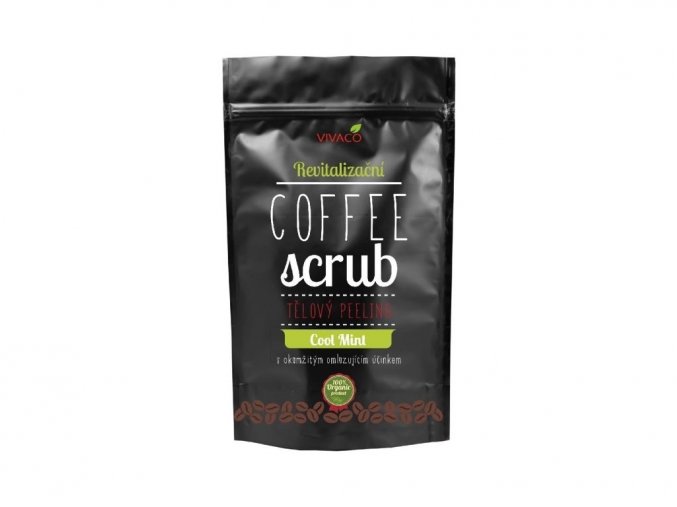 Vivaco Coffee scrub Tělový kávový peeling Chladivá máta 220 g