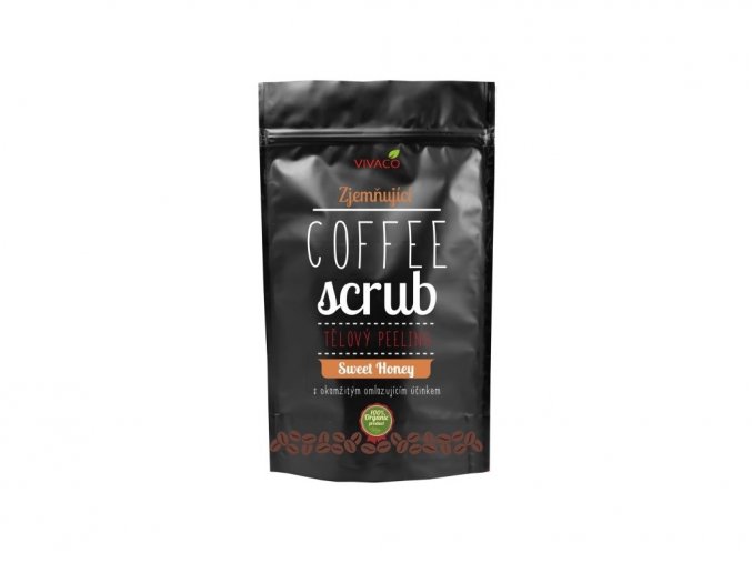 Vivaco Coffee scrub Tělový kávový peeling Med 200 g