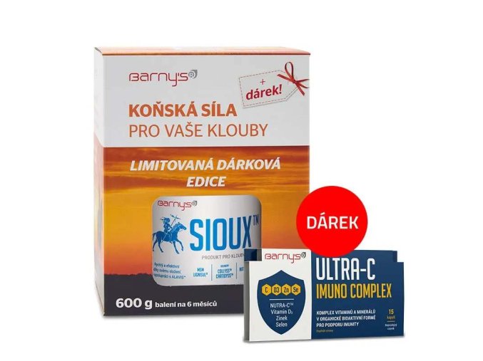 Barny´s Sioux MSM 600 g + dárek Ultra c imuno komplex 15 kapslí