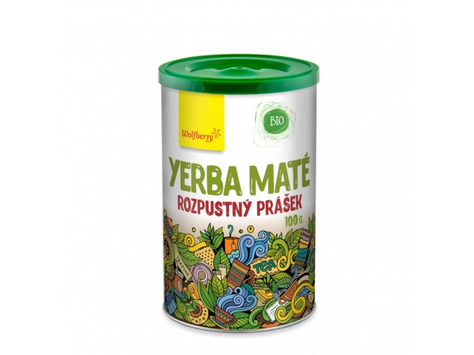 zeleny caj yerba mate prasek bio 100 g wolfberry77