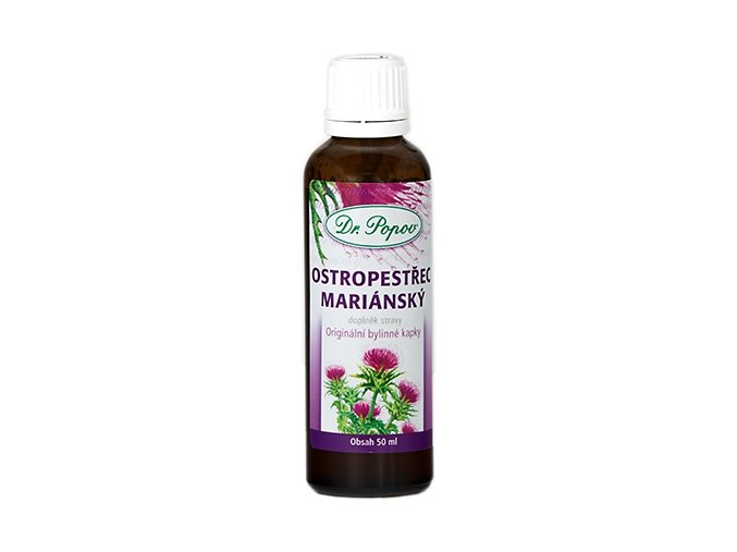 DR. POPOV Tinktura - Ostropestřec mariánský 50 ml