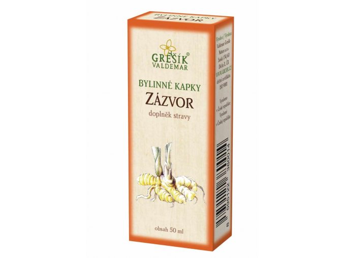 Grešík Zázvor Bylinné kapky 50 ml