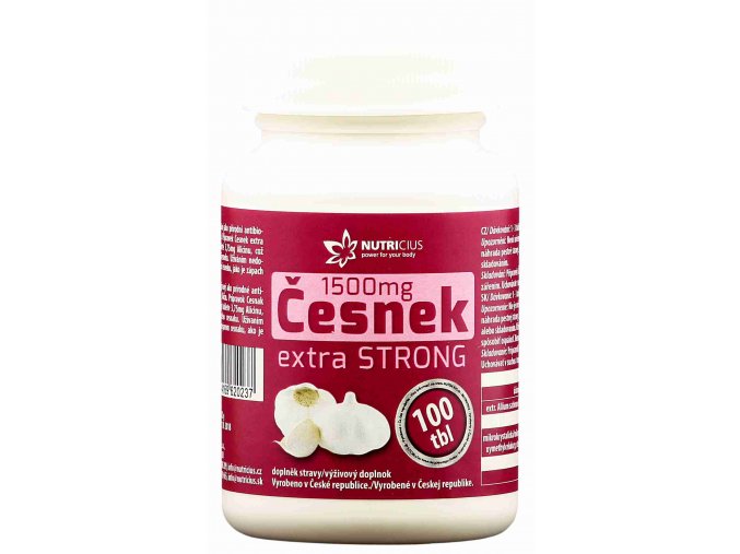 Nutricius Cesnek extra strong 1500mg, 100tbl