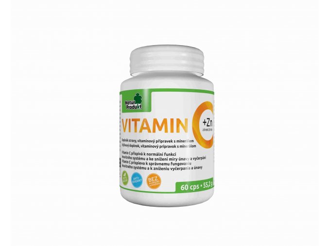 Naturprodukt Vitamin C 500 mg + 10 mg zinku 60 tob. DMT: 14.01.2024