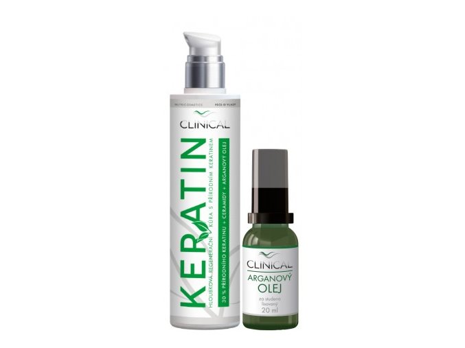 Clinical Keratin hloubková regenerační kůra 100 ml + dárek Arganový olej 20 ml