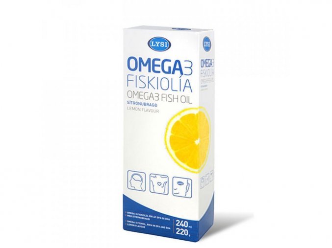 Lýsi Omega 3 čistý rybí tuk citrón 240 ml