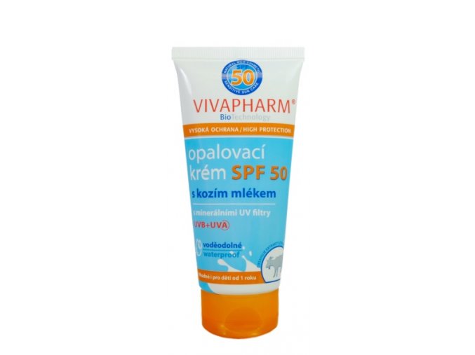 VivaPharm Opalovací mléko s kozím mlékem SPF 50 100 ml