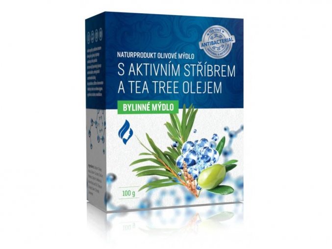 Naturprodukt Olivové mýdlo s aktivním stříbrem a tea tree olejem 100 g