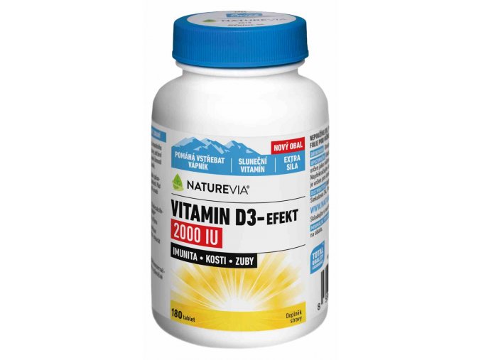 Naturevia Vitamín D3-Efekt 2000 IU 180 tbl.