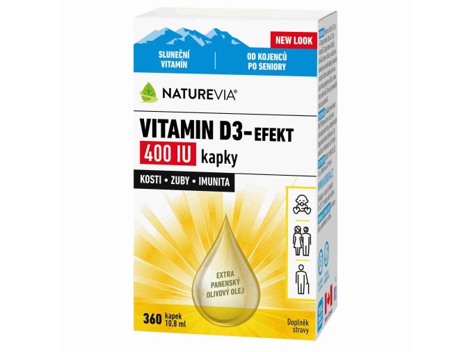 Naturevia Vitamín D3-Efekt 400 IU kapky 10,8 ml