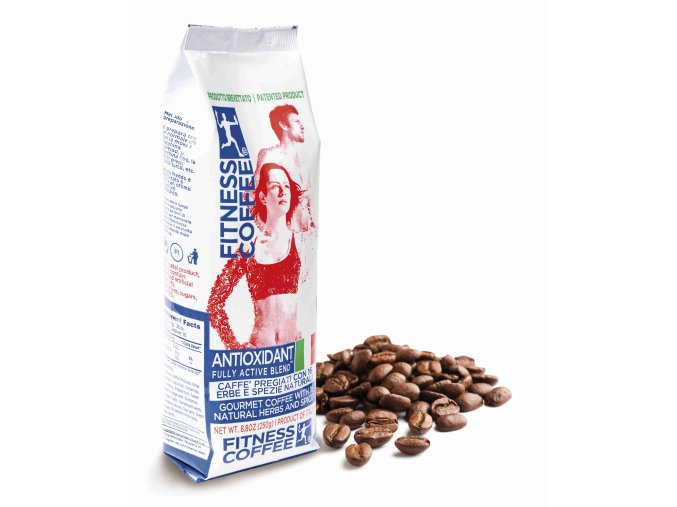 Monvitaly Káva Fitness Coffee Antioxidant Fully Active Blend zrnková 250 g DMT: 30.06.2022