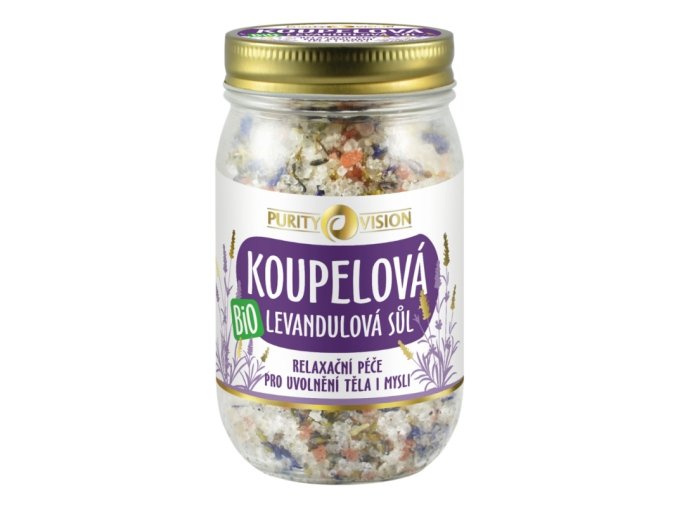 Purity Vision BIO Levandulová koupelová sůl 400 g