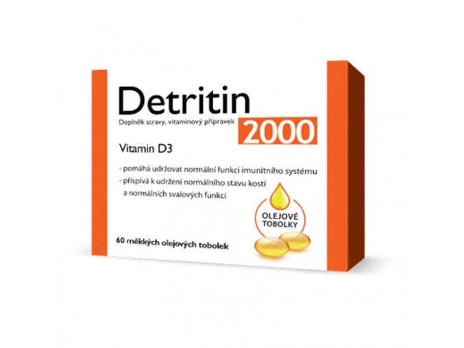 Detritin Vitamin D3 2000 IU 60 měkkých tob.