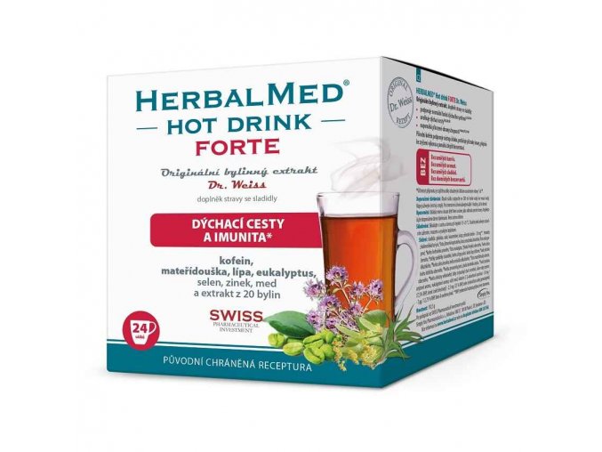 Herbalmed HotDrink Forte Dr.Weiss s kofeinen 24 sáčků