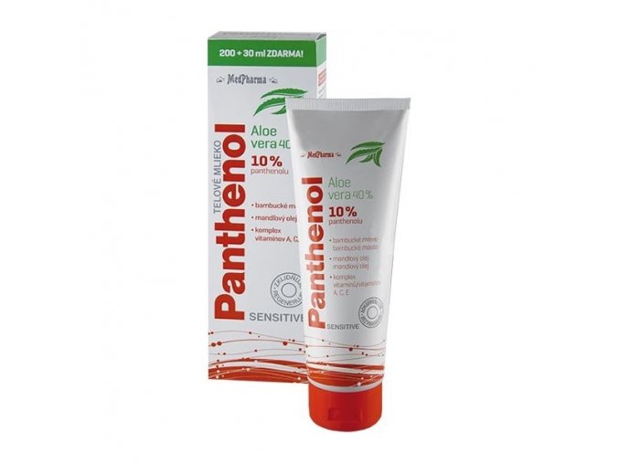MedPharma Panthenol 10 % Sensitive tělové mléko 200 ml + 30 ml ZDARMA