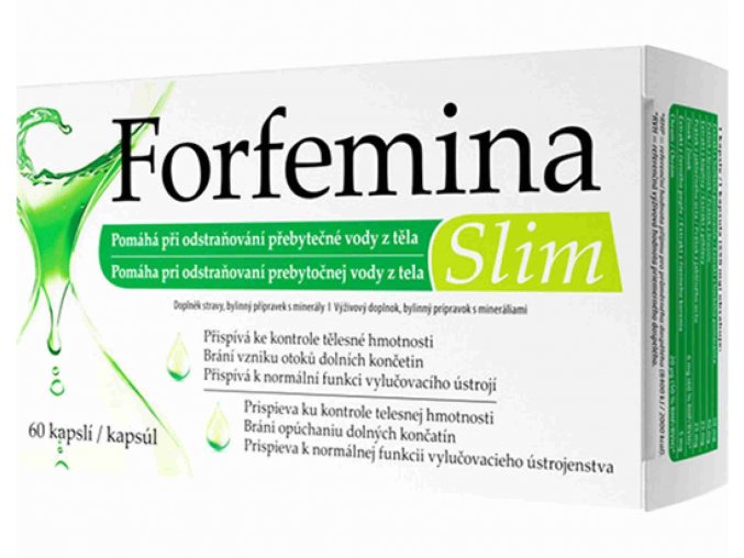 Forfemina Slim na odvodnění těla a při hubnutí 60 kapslí