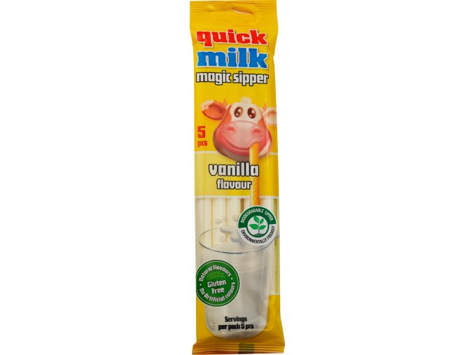 159757 quick milk magicka brcka do mleka s prichuti vanilka 5x6g