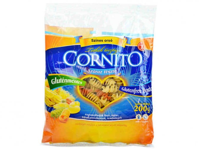 cornito kukuricne testoviny fusilli trojbarevne 200 g