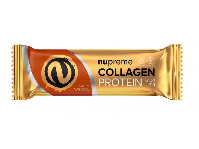 Proteinová tyčinka s kolagem slaný karamel 50 g NUPREMEf