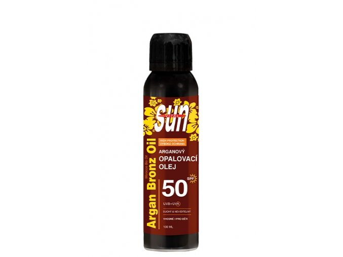 Vivaco SUN Arganový suchý opalovací olej sprej SPF 50 100 ml