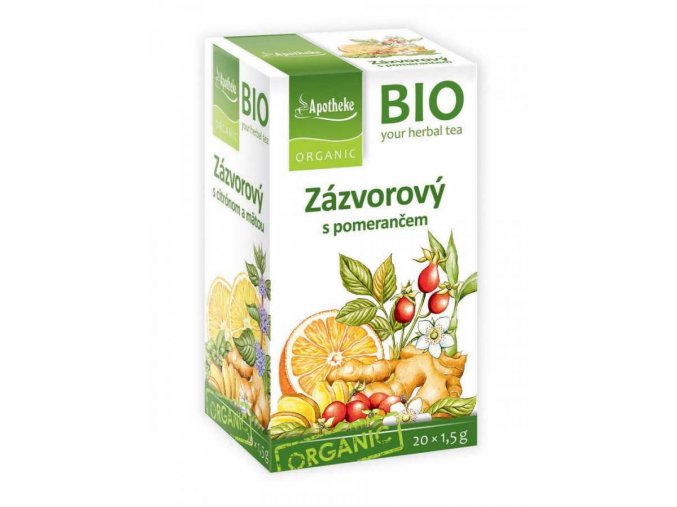 Apotheke Bio Zázvorový čaj s pomerančem 20x1,5g