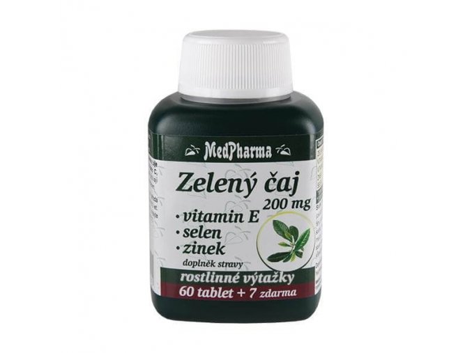 zeleny caj 200 mg vitamin e selen zinek 60 tbl 7 tbl zdarma