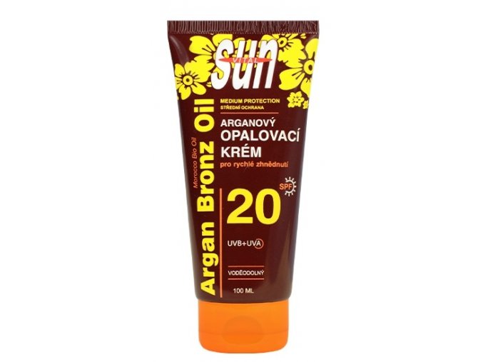 Vivaco Sun Vital Opalovací krém s BIO arganovým olejem SPF 20 100 ml