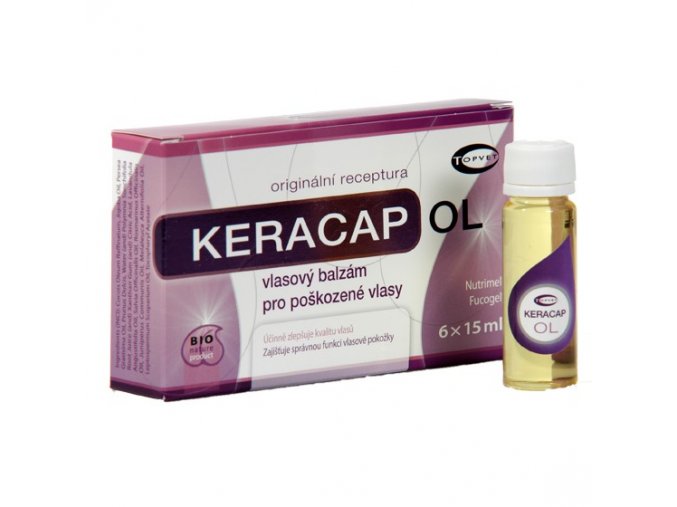 Topvet Keracap OL vlasový balzám pro poškozené vlasy 6x15 ml