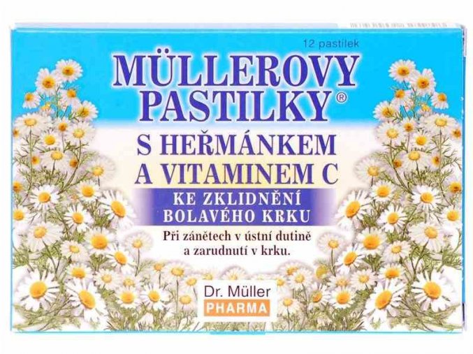 Dr. Muller Müllerovy pastilky s heřmánkem 12ks