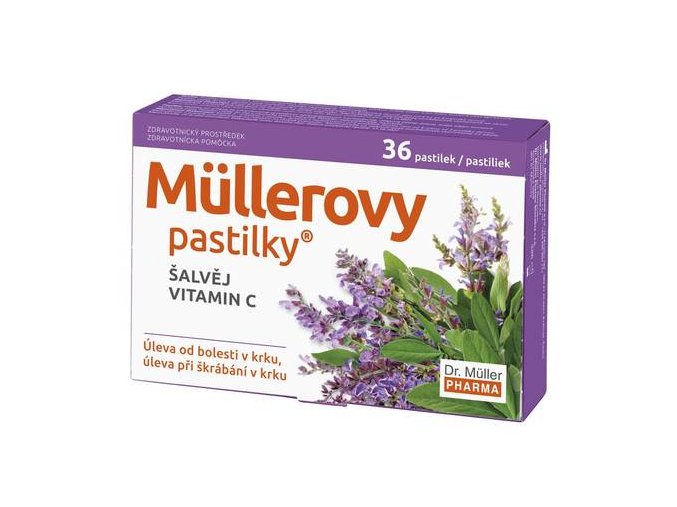 Dr. Müller Müllerovy pastilky se šalvějí 36 pastilek