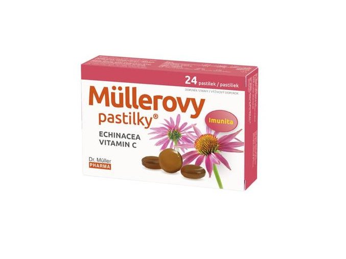 Dr. Muller Müllerovy pastilky s echinaceou a vitamínem C 24 pastilek