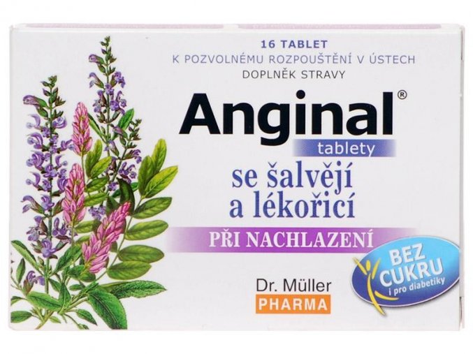 Dr. Muller Anginal tablety se šalvějí a lékořicí 16 tbl.