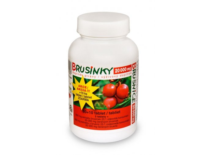 Naturvita Brusinky 60 tbl. + 10 tbl. ZDARMA