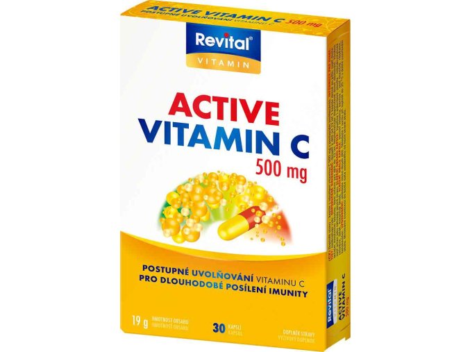 Revital Active vitamin C 500mg 30 kapslí