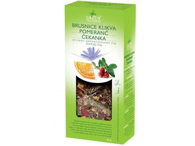 Grešík Brusinka & Pomeranč & Čekanka bylinný čaj sypaný 50 g