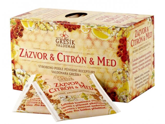 Grešík Zázvor & Citrón & Med bylinný čaj n.s. 20x2g