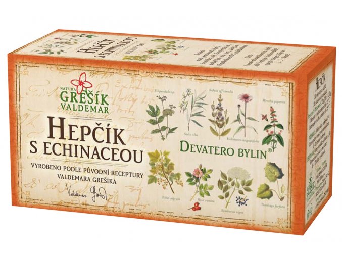 Grešík Hepčík s echinaceou čaj n.s. 20x1.5g Devatero bylin