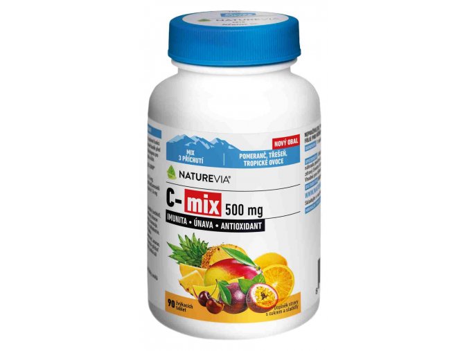 NatureVia C-MIX přírodní 500 mg 90 cucacích tablet