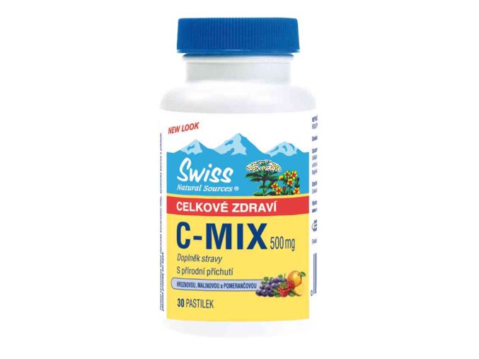 Swiss C-MIX přírodní 500 mg 30 cucacích tablet