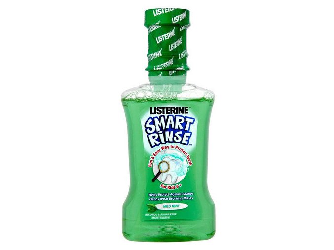 Listerine Dětská ústní voda s mentolovou příchutí Smart Rinse Mint 250 ml