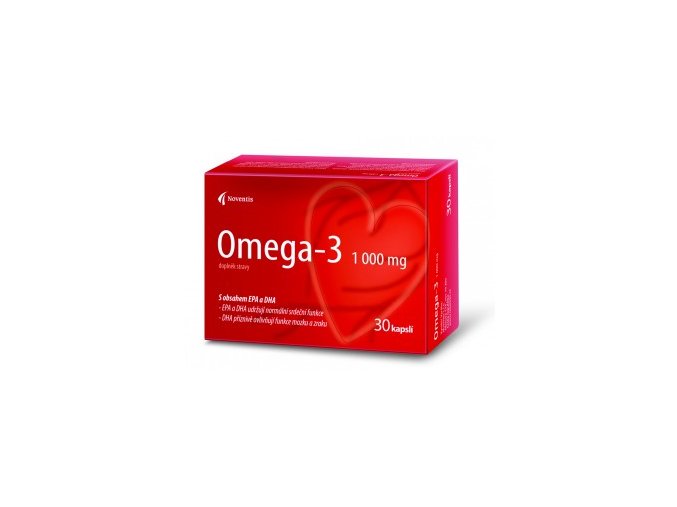 Noventis Omega-3 1000 mg pro zdravé srdce a cévy 30 kapslí