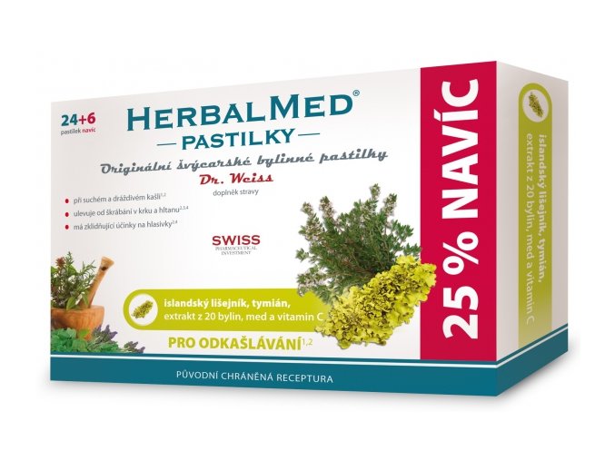 71101 herbalmed pastilky dr weiss pro odkaslavani 24 pastilek 6 pastilek zdarma