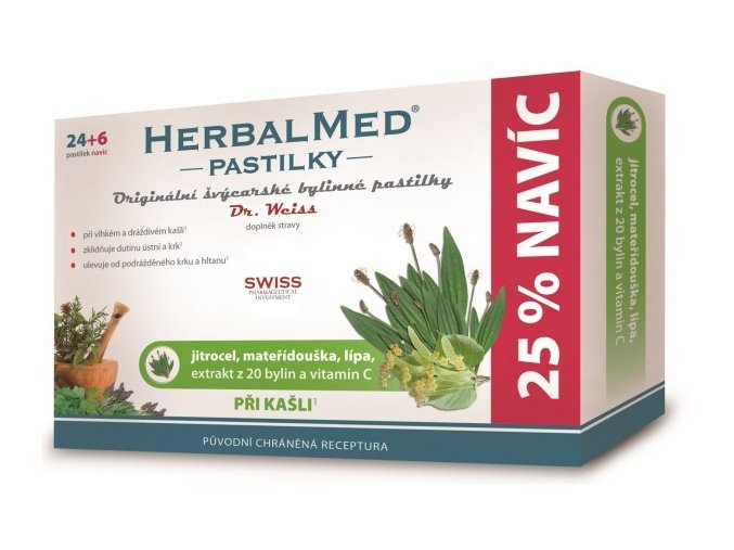 71107 herbalmed pastilky dr weiss pri kasli 24 pastilek 6 pastilek zdarma