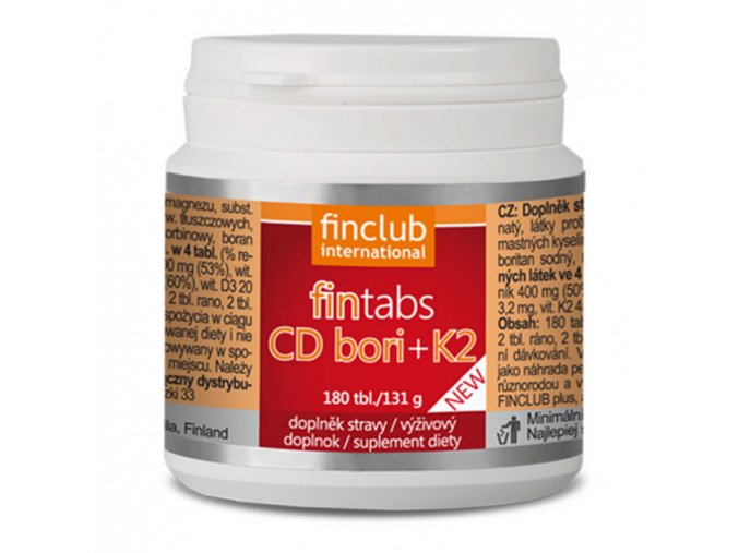 Finclub Fintabs CD Bori + K2 180 tbl.