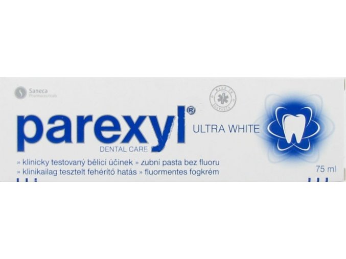 Parexyl Ultra White bez fluoru zubní pasta 75 ml