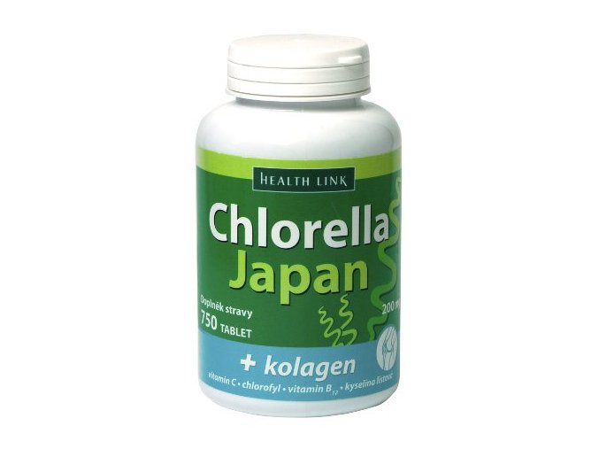 Health Link Chlorella Japan + kolagen 750 tbl.